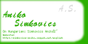 aniko simkovics business card